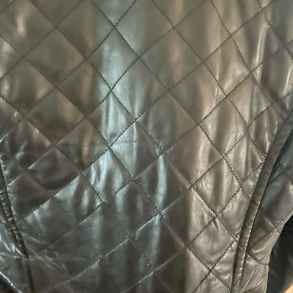 Aqua leather jacket - size 10 - Picture 6 of 6